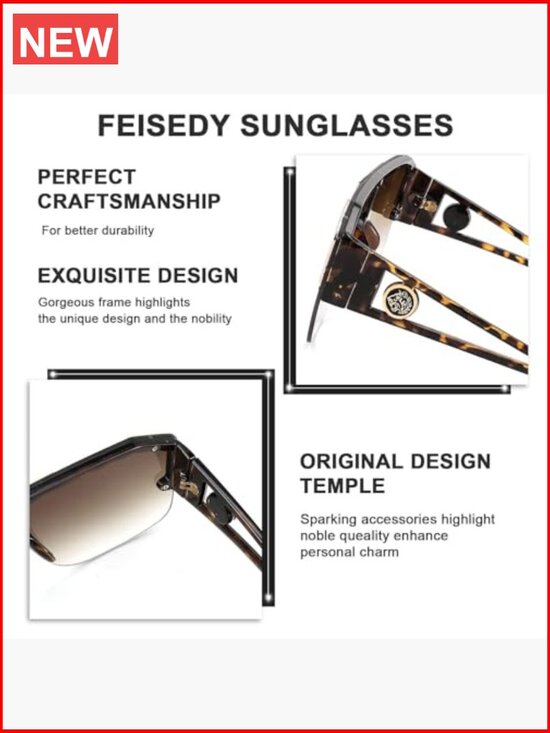 Square Oversized Shield Sunglasses UV400 Protection Polarized Unisex main image 4